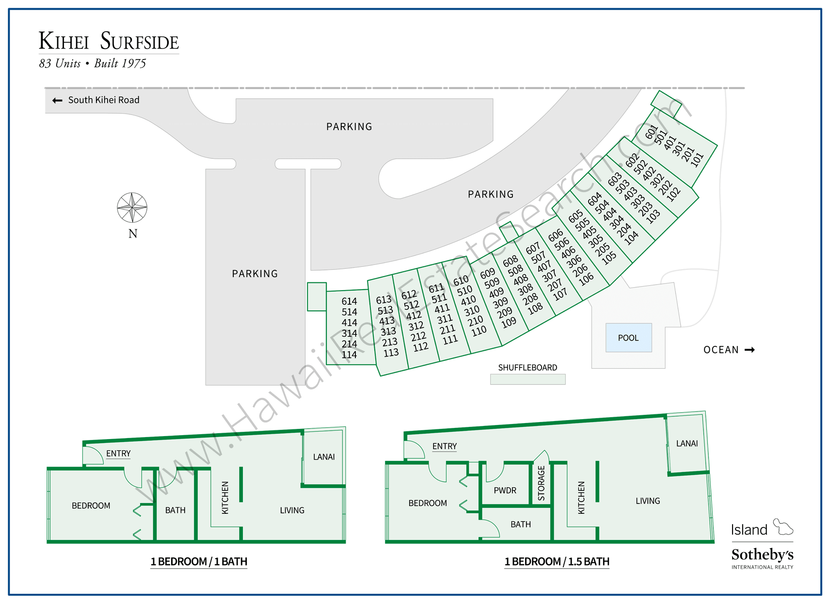 Kihei Surfside Condos For Sale Kihei Real Estate Maui Kihei Surfside Map Floorplans 